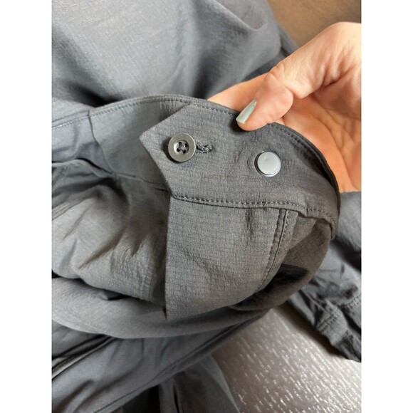 Athleta Trekkie Hike Pant Black 8 Pockets Drawstring Ankles Ripstop Zip Pockets - Picture 11 of 13